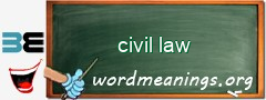 WordMeaning blackboard for civil law